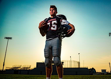 american football player portrait