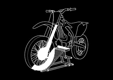 Motorcycle Line Art