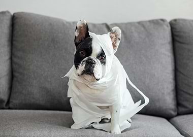 French Bulldog Mummy Costume