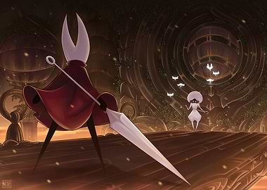 Hornet and Quirrel in Hallownest