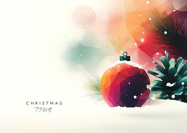 Christmas Time Geometric Ornament and Pinecone