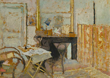 Interior with Figure at Table Painting