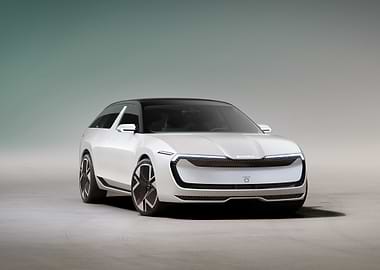 white skoda vision 7s concept car