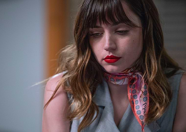 Ana de Armas Portrait with Red Lipstick