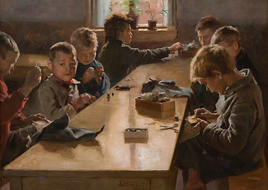Children at Work, Painting