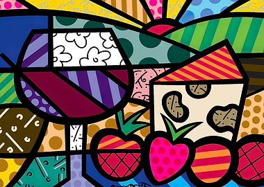 Colorful Still Life by Romero Britto