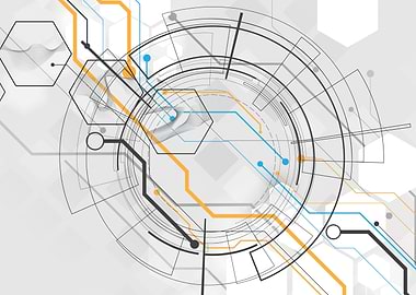 Abstract Technology Circuit Board Design