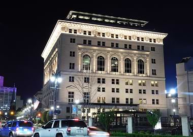 Illuminated Building at Night