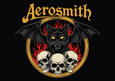 Aerosmith Cat Bat Skulls