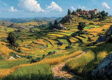 The Path to the Hilltop Village