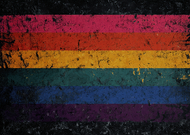Distressed Rainbow Pride Flag
