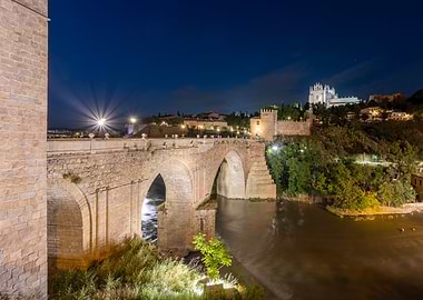 Toledo Bridge at Night