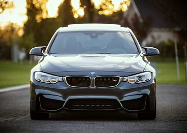 Gray BMW M4 Front View