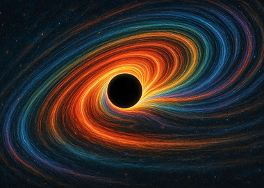 Fantasy Colorful Black Hole in Space