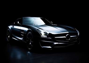 Sleek Black Mercedes-Benz SLS AMG