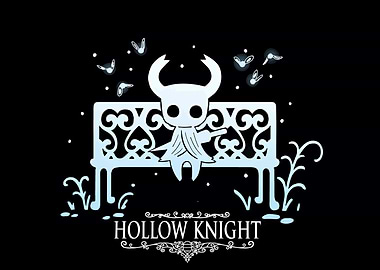 Hollow Knight on Bench Silhouette