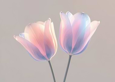 Two Pastel Tulips