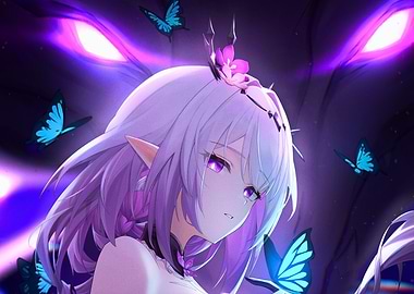Elf Girl with Butterflies