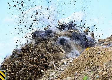 Construction Blast Freezeframe