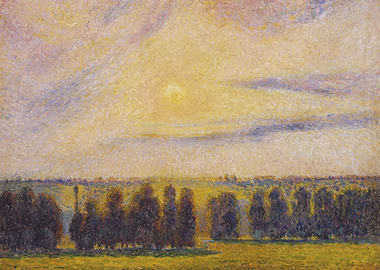 Impressionist Landscape with Sunrise