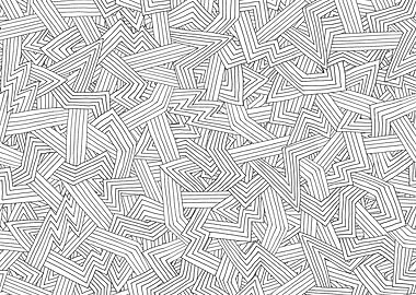 Monochromatic Abstract Geometric Maze