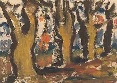 Abstract Forest Painting