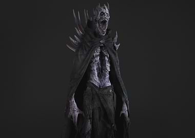 Undead King with Crown and Cape