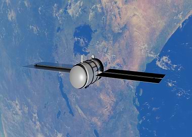 Satellite orbiting Earth