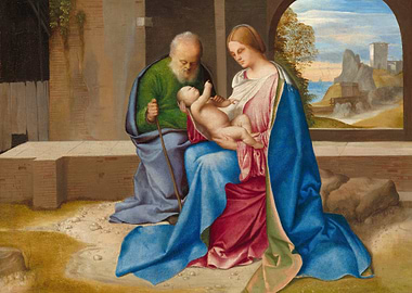 Giorgione – The Holy Family (c. 1500) | Venetian Renaissance Religious Masterpiece