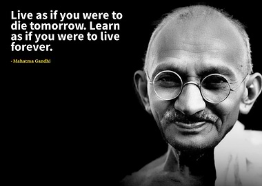 Mahatma Gandhi Quote Black and White