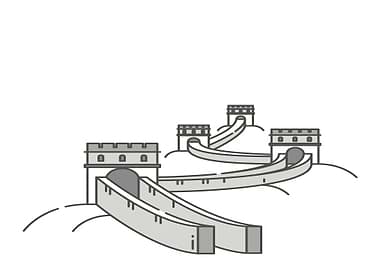Great Wall of China Illustration