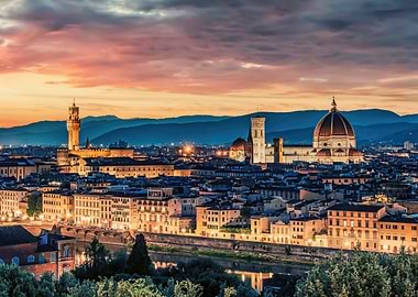 Florence Cathedral, Italy at Dusk