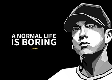 Eminem Portrait with Quote