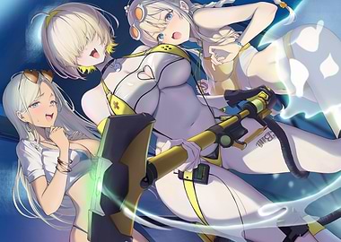 Anime Girls with Futuristic Weapon