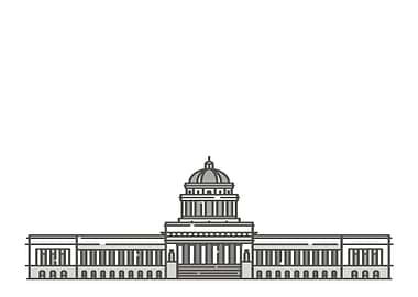 Minimalist Capitol Building Illustration