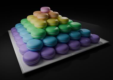 Rainbow Macaron Pyramid