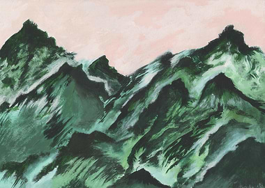 Green Mountain Range Painting