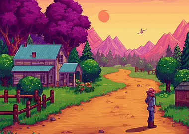 Stardew Valley Inspired Landscape