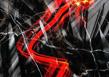 Abstract Red and Black Blur Collage