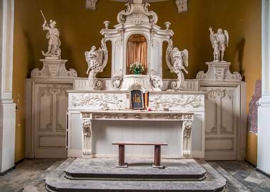 Ornate Altar in Abandoned Church