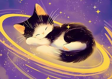 Sleeping Cat in Space