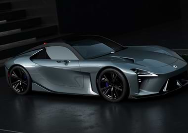 sleek silver lexus sports car