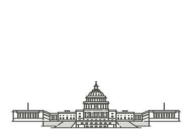United States Capitol Building Illustration