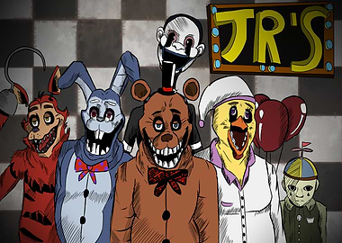 Five Nights at Freddy's characters illustration