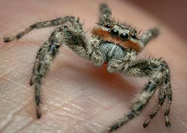 Macro shot of a jumping spider