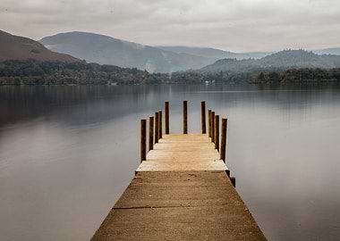 Ashness jetty, Derwentwater, on a Cloudy Day