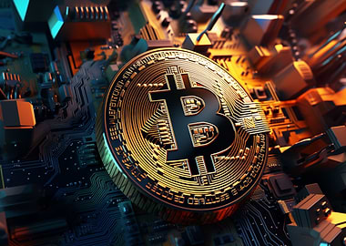 Bitcoin on Circuit Board