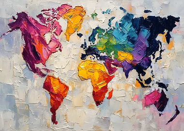 Vivid World – Textured Map of Colors