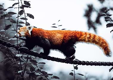 Red Panda on Rope