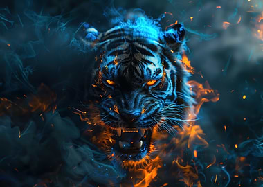 Fiery Tiger Portrait